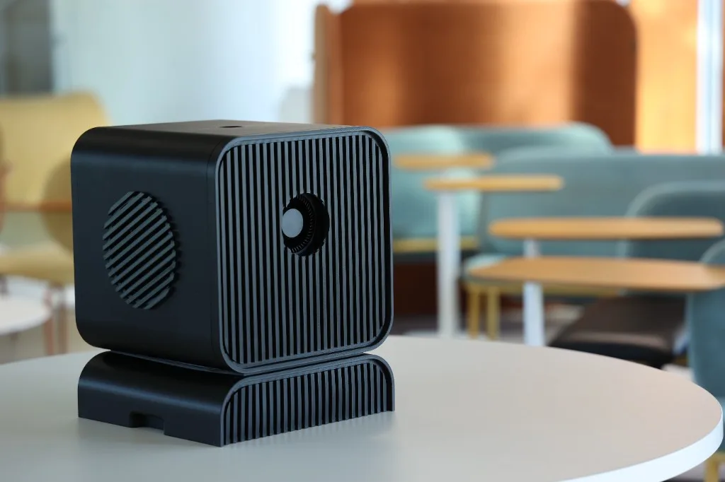 Black Empathy.AI workstation on a table in a classroom